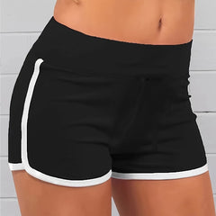 Casual Sporty Shorts with Contrast Trim for Women