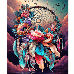 Colorful Feather DIY Paint by Numbers Kit 16x20inches