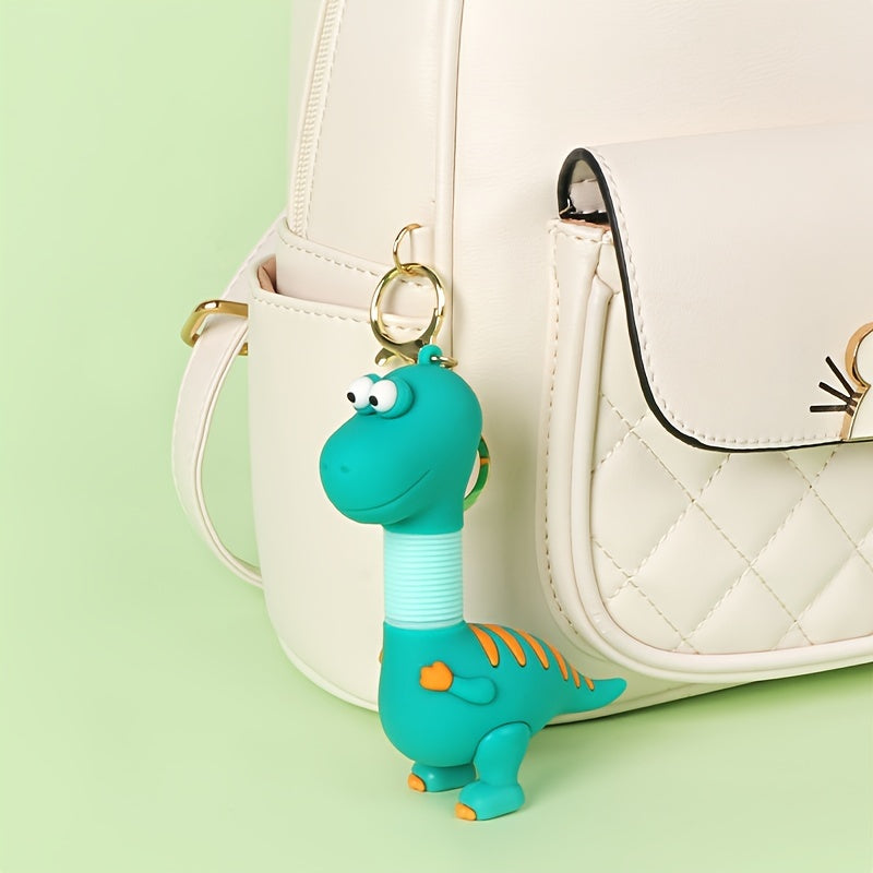 3D Dinosaur Keychain Retractable Sound Novelty Keychain