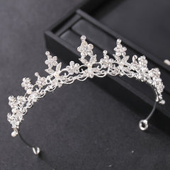 Rose Golden Tiara Bridal Hair Jewelry Wedding Bride
