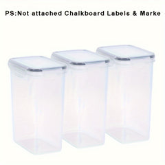 3pcs Airtight Food Storage Box With Lids Home Kitchen Decor