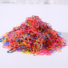 1000pcs Mini Colorful Elastic Rubber Hair Ties Set for Girls