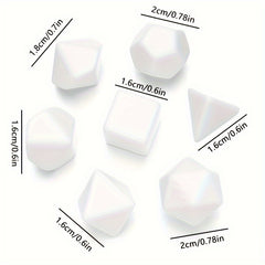 7pcs Blank Diy Dice For Party Family Games Polyhedron Dice