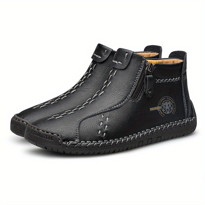 CLOHOO Men's Stitch Ankle Top Boots for Climbing