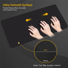 Pink Marble Pattern Mouse Pad Soft Office Table Mat Desktop Rubber Large