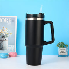 980ml Stainless Steel Water Cup Insulated Straw Bottle