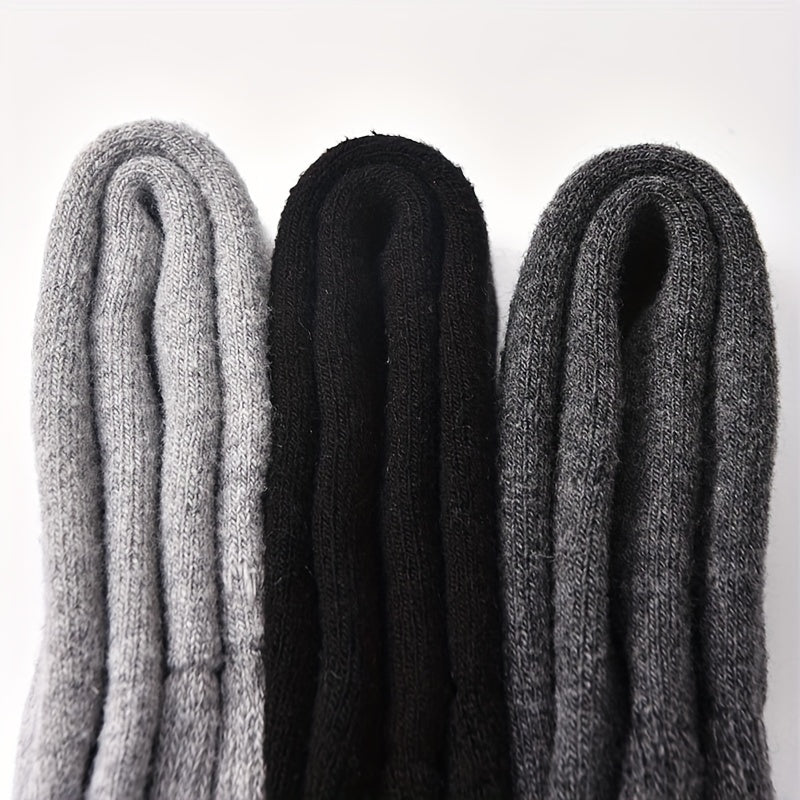 Men's Wool Hiking Socks Soft Comfortable Winter Warm Cozy Crew Socks
