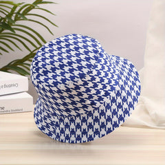 Houndstooth Print Reversible Bucket Hat Lightweight Fisherman Cap