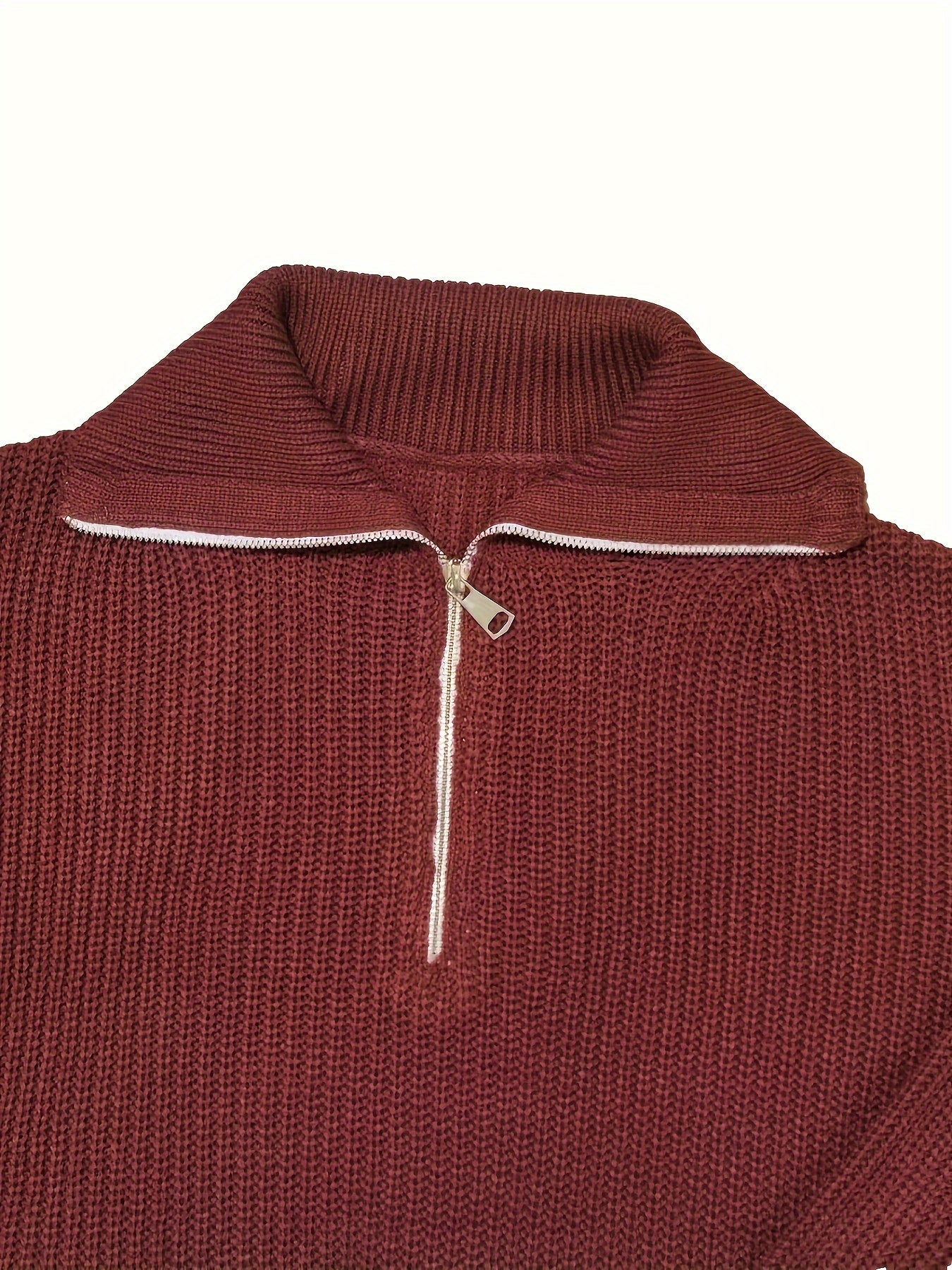 High Neck Zipper Sweater