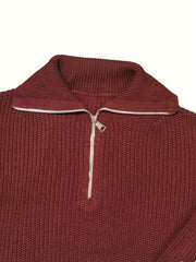 High Neck Zipper Sweater
