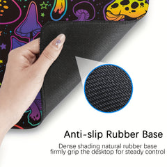 Large Mushroom Star Mouse Pad 11.8x3 Desk Pad Non Slip Rubber