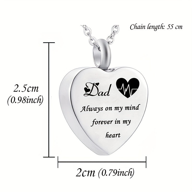 Heart Urn Necklace For Ashes Memorial Pendant