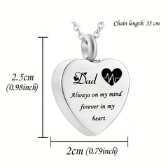Heart Urn Necklace For Ashes Memorial Pendant