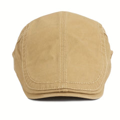 Men's Newsboy Hat Retro Forward Hat Casual Beret Solid Big Brother Hat