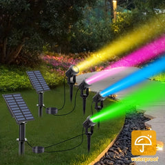 Solar Spot Lights Outdoor 180 Auto On Off Lawn Lights Waterproof
