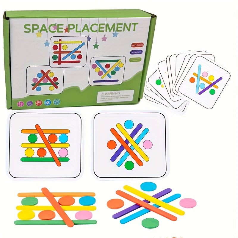 Wooden Stacking Game Set Colorful Educational Toy for 3 Years