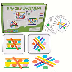 Wooden Stacking Game Set Colorful Educational Toy for 3 Years