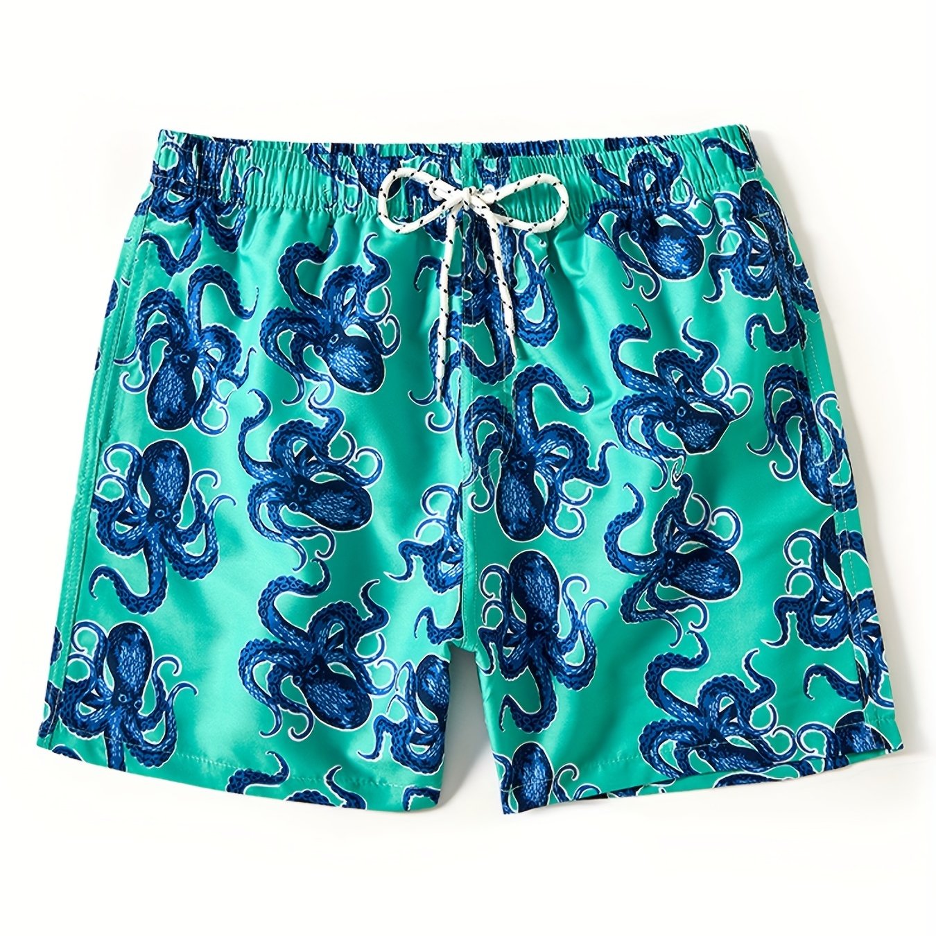 Octopus Pattern Men's Swim Trunks Quick Dry Beach Shorts Swimwear
