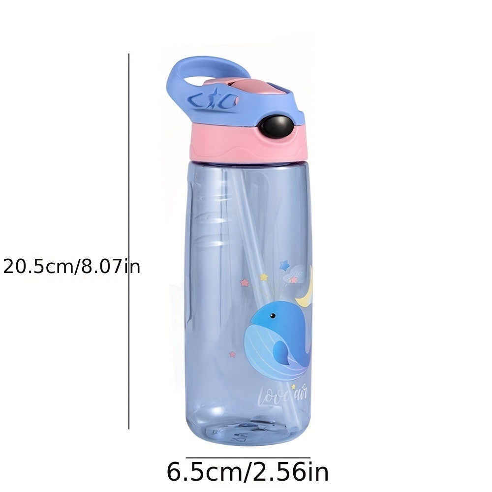 Kids Cartoon Feeding Cup With Straw Leakproof Water Bottle