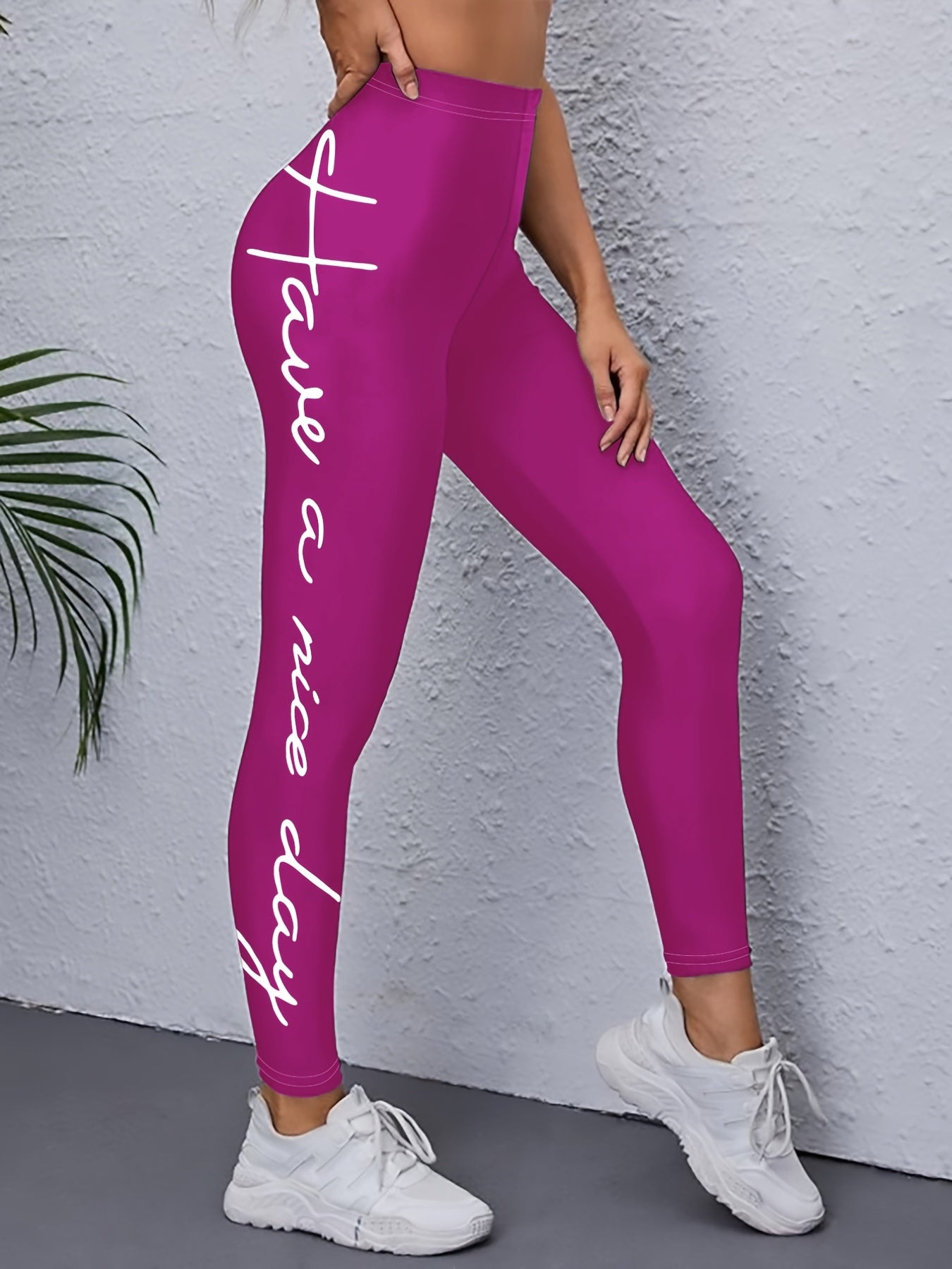 Solid High Waist Yoga Leggings for Women
