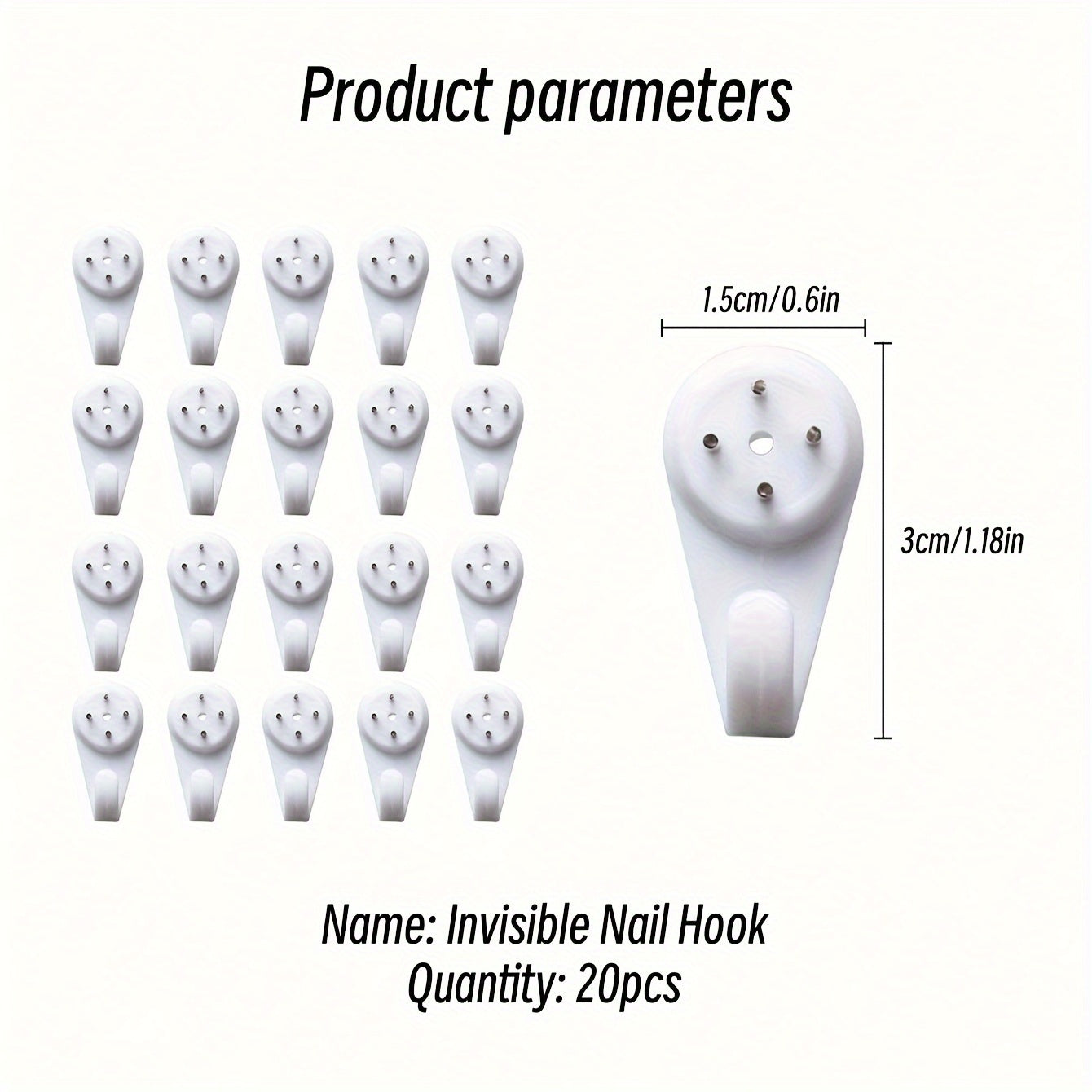20pcs Traceless Nail for Hanging Paintings and Photo Frames