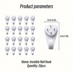 20pcs Traceless Nail for Hanging Paintings and Photo Frames