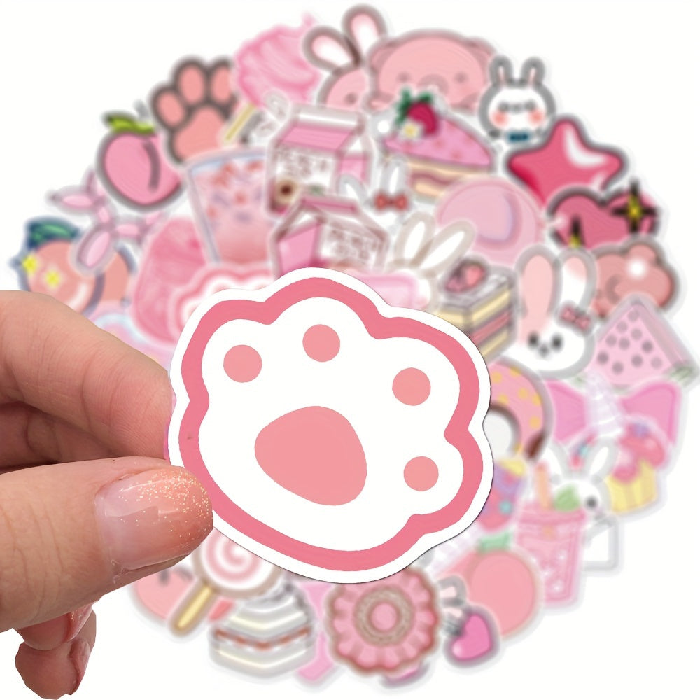 50pcs Cartoon Doodle Stickers Waterproof Non-sticker Stickers