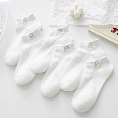 3 Pairs Women's Bear Ankle Socks - Cute Design