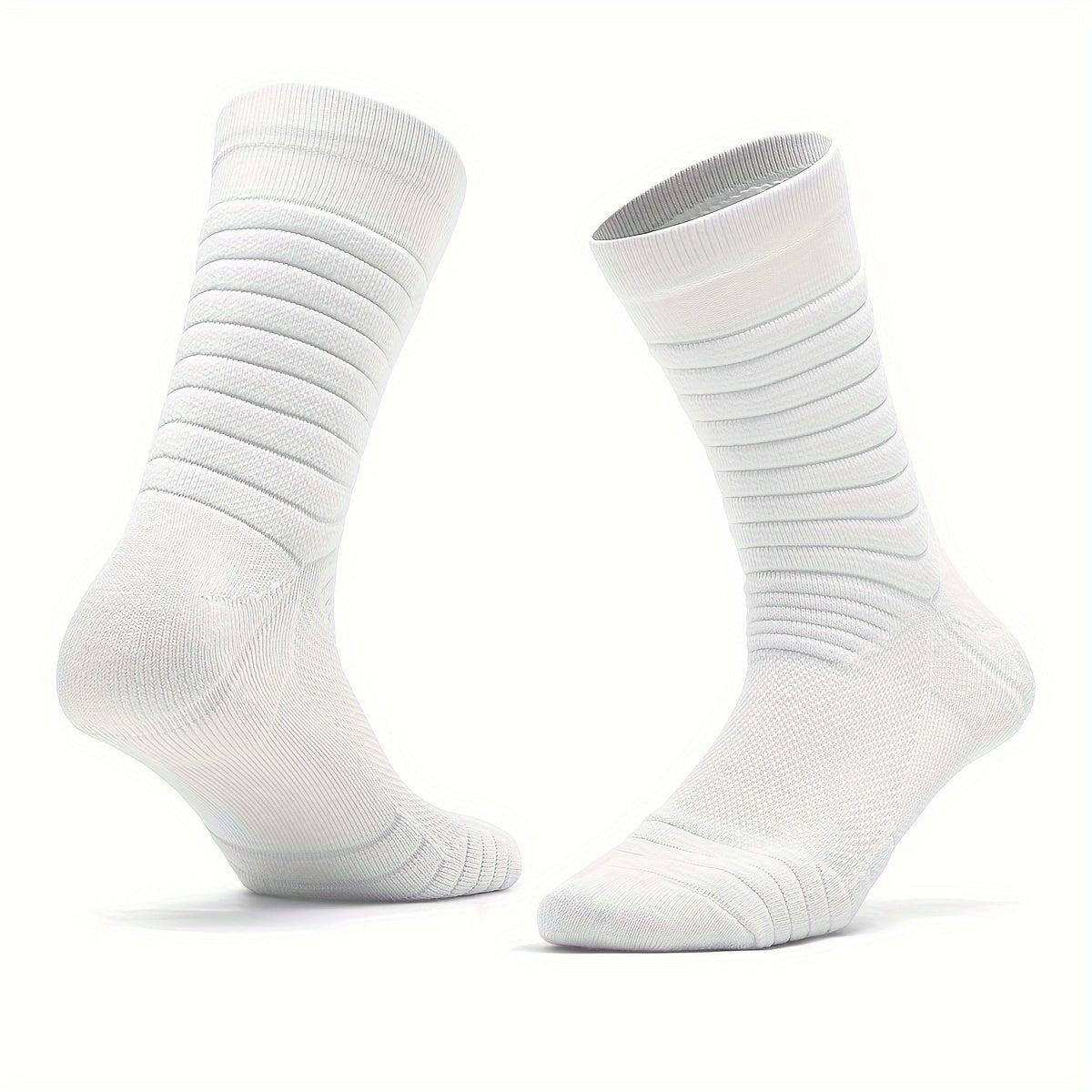 Men's Athletic Mid Crew Sport Socks Non Slip Nylon Blend Breathable Socks