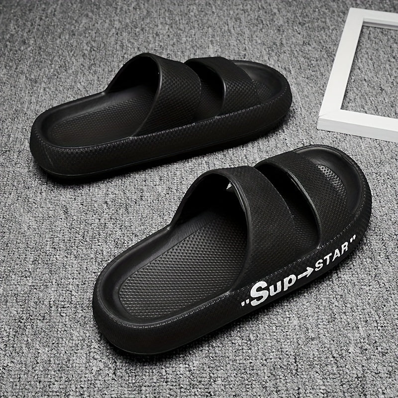 Men's Non Slip Lightweight Slides for Indoor Outdoor Beach Summer