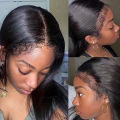 Glueless Kinky Curly 13x4 Lace Front Brazilian Hair Wig