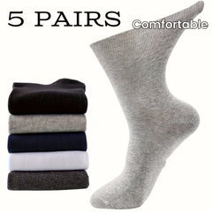 5 Pairs Diabetic Socks Unisex Comfort Stretch Knit Fabric