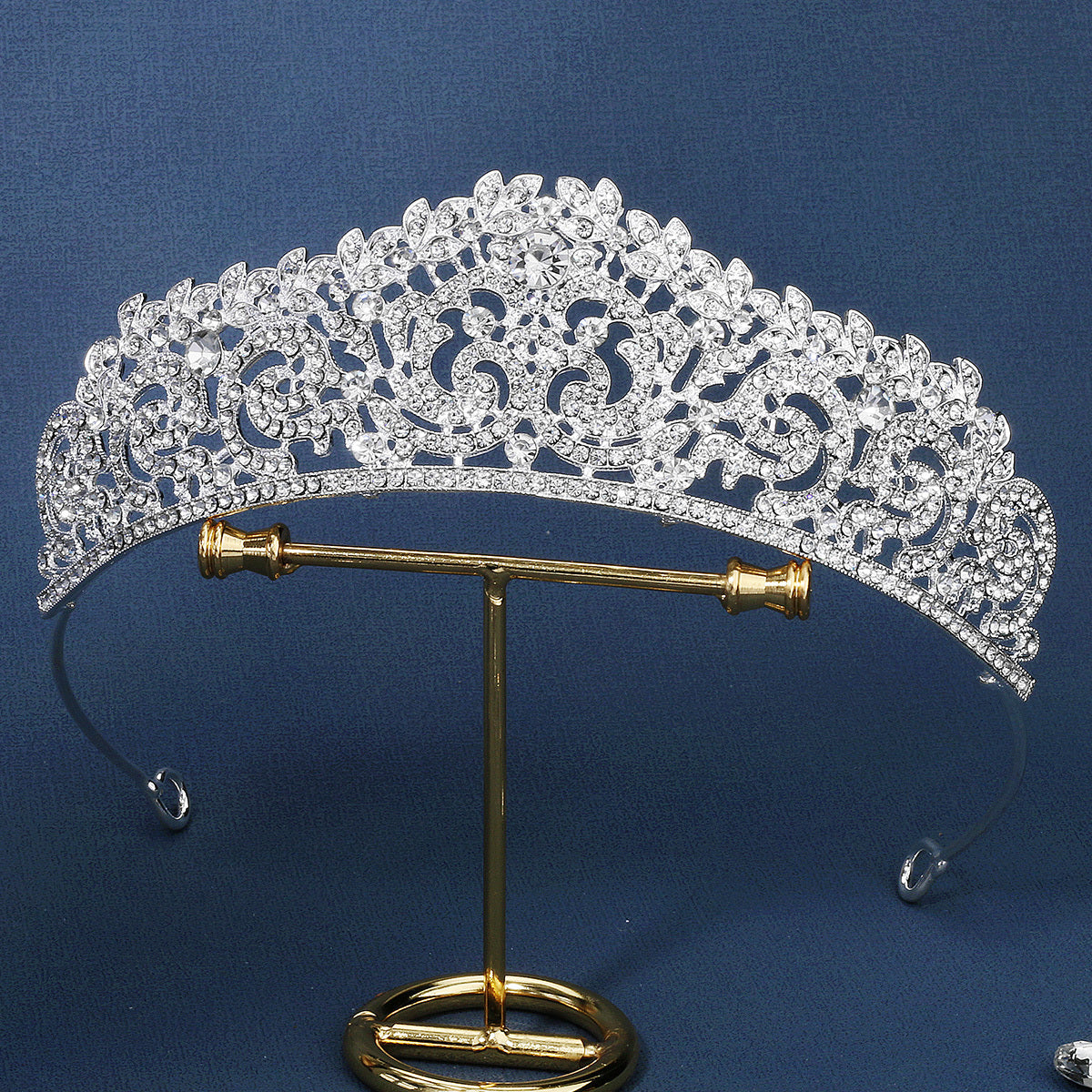 Vintage Bridal Glitter Tiara Crown Wedding Bride