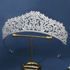 Vintage Bridal Glitter Tiara Crown Wedding Bride