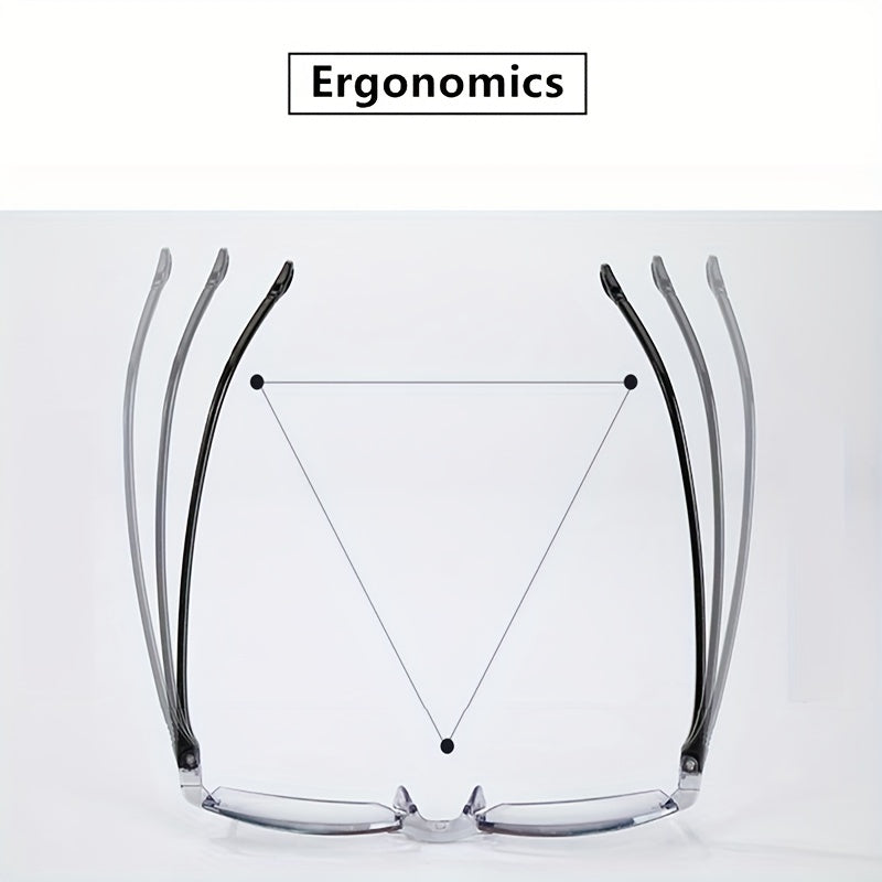 Portable Rimless Bifocal Anti Light Reading Glasses For Men