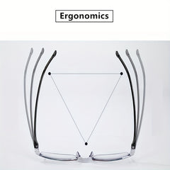 Portable Rimless Bifocal Anti Light Reading Glasses For Men