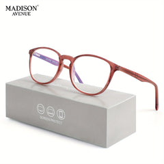 Square Blue Light Glasses TR90 Jelly Frame Clear Lens Glasses