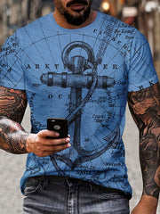 Eagle Holding Snake 'Mexico' Pattern Men's Tee - Summer Stylish T-shirt