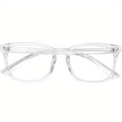 Square Frame Reading Glasses Spring Hinge Anti UV Light Blocking Glasses