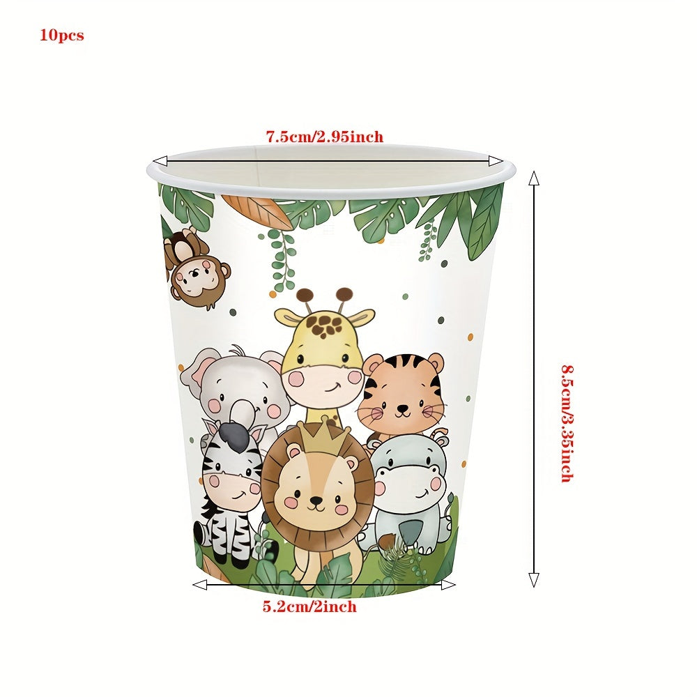 Wild One Party Plates And Napkins Animal Forest Birthday Party Supplies