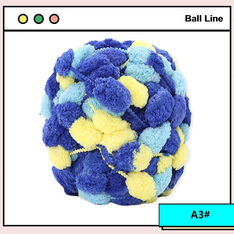 Soft Thick POM POM Ball Yarn for Crochet Knitting Blanket Mat
