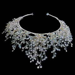 Crystal Rhinestone Bridal Headband Wedding Hair Accessory Tiara for Brides