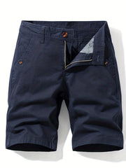 Men's Casual Cotton Cargo Shorts with Pockets for Summer