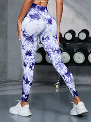Tie Dye Yoga Pants Quick Dry High Waist Fitness Trousers