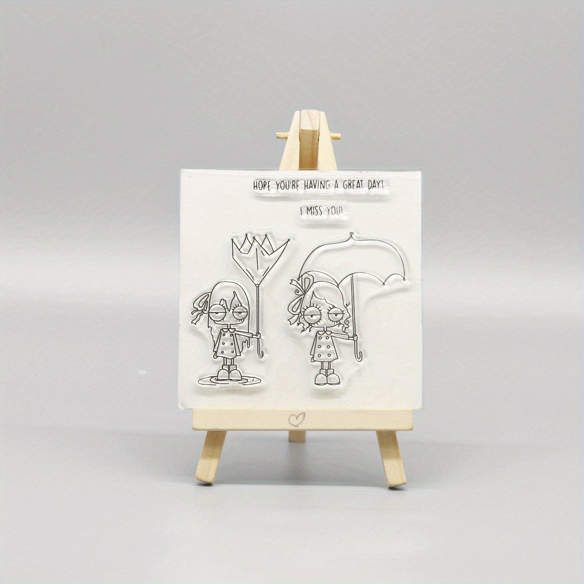 Girls Cartoon Clear Stamp for Card Making and Scrapbooking