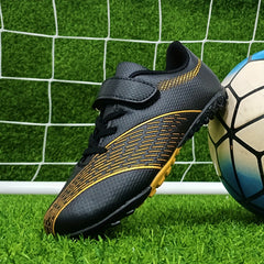 Boys Turf Football Boots Hook & Loop TF Soccer Cleats