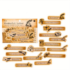 30PCS Vintage Stationery Scrapbooking Stickers