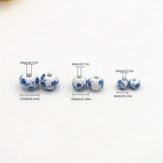 Retro Porcelain Orchid Beads DIY Jewelry Making