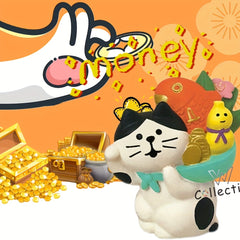 Hand Drawn Micro Scene Good Luck Cat Collection Series Desktop Ornament
