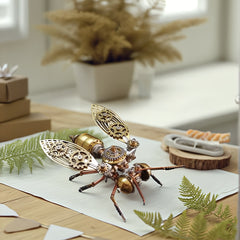 Steampunk Bee 3D Puzzle Golden Insect Model Metal Kit